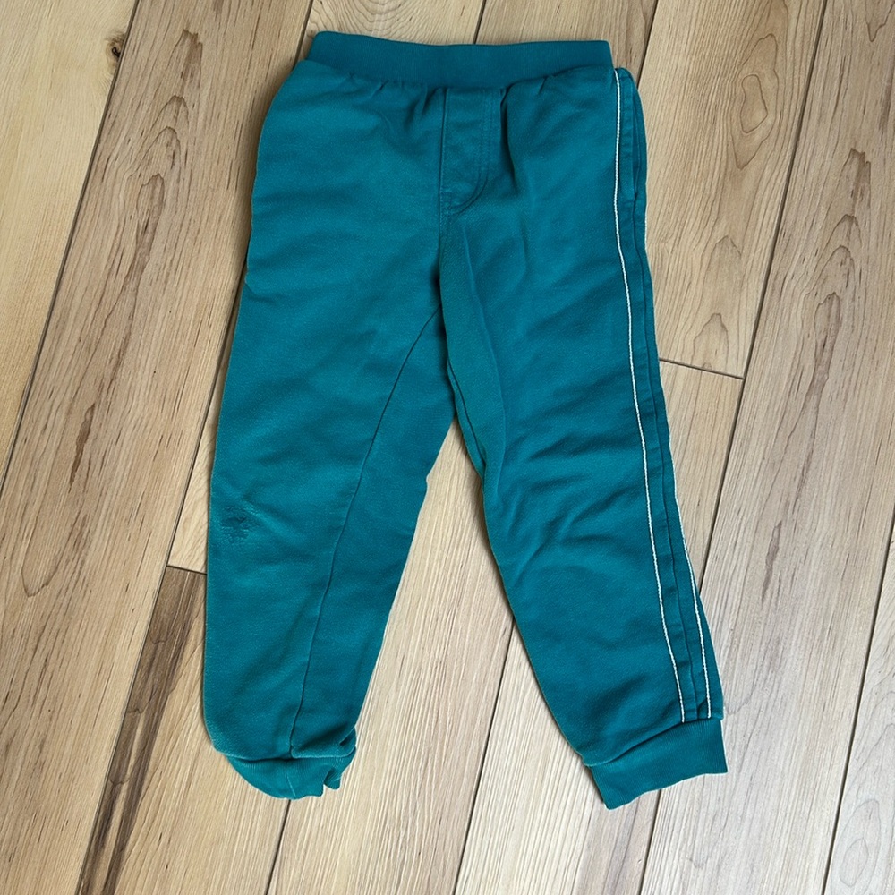 Tea Collection Side Stitch Joggers in Scuba (Teal/Green) size 6